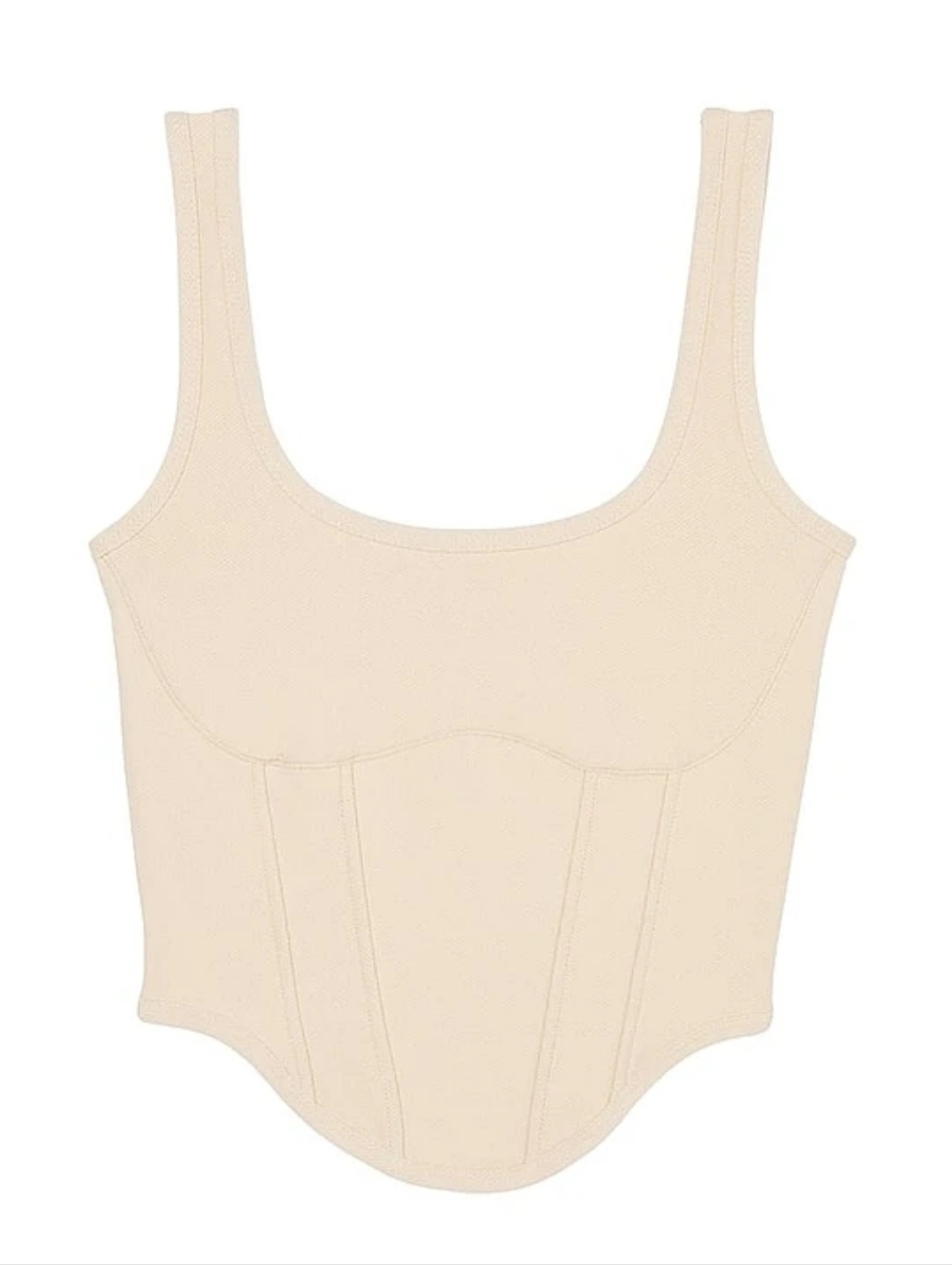 Pink by Victoria Secret - The Cinched Piqué Corset - Creme - Picture 3 of 3
